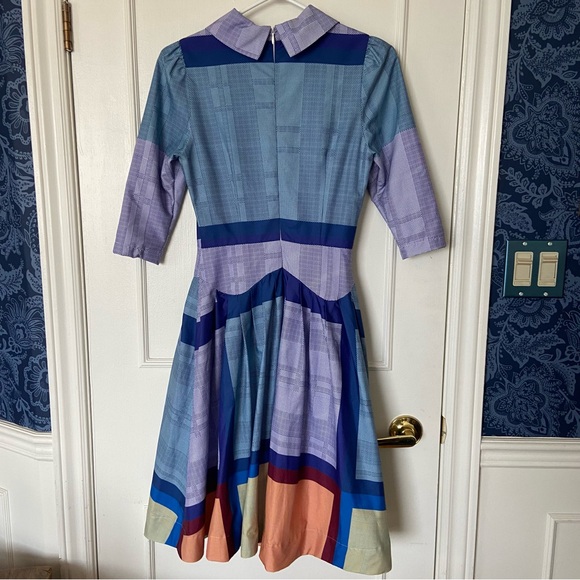 designer colour block dress size xs. - Picture 7 of 10